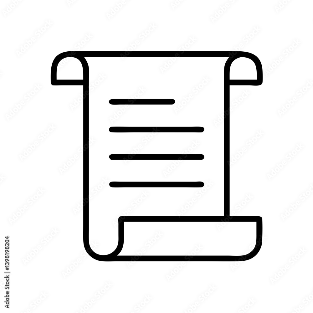 Poster download document scroll paper icon vector illustration for web and graphic design