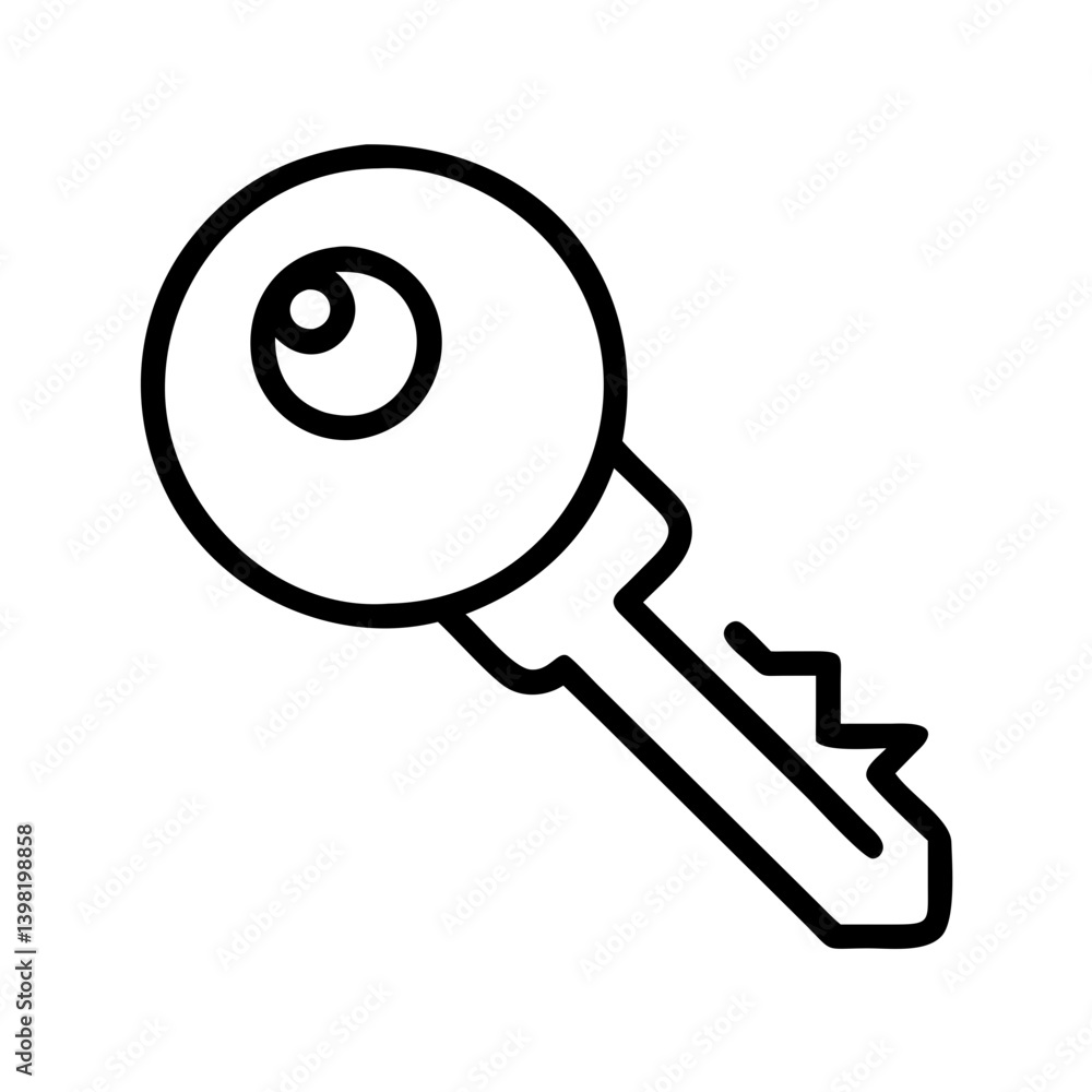 Poster unlock security with this key vector graphic for access and safety concepts design