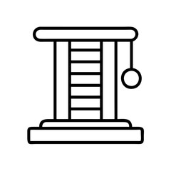 Cat tree with scratching post and hanging toy for indoor cats pet furniture item