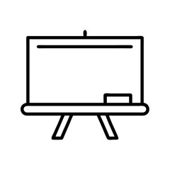 Blackboard whiteboard drawing vector illustration for education and learning use