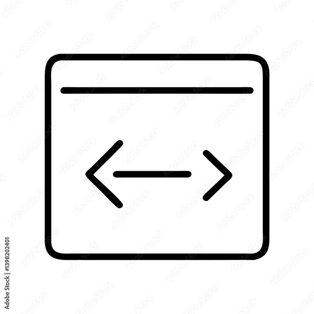Poster resize window icon vector graphic for web design ui ux development and interface
