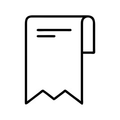 Download receipt paper roll vector icon illustration for financial documents