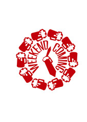 biere weekend coming citation alcool humour horloge