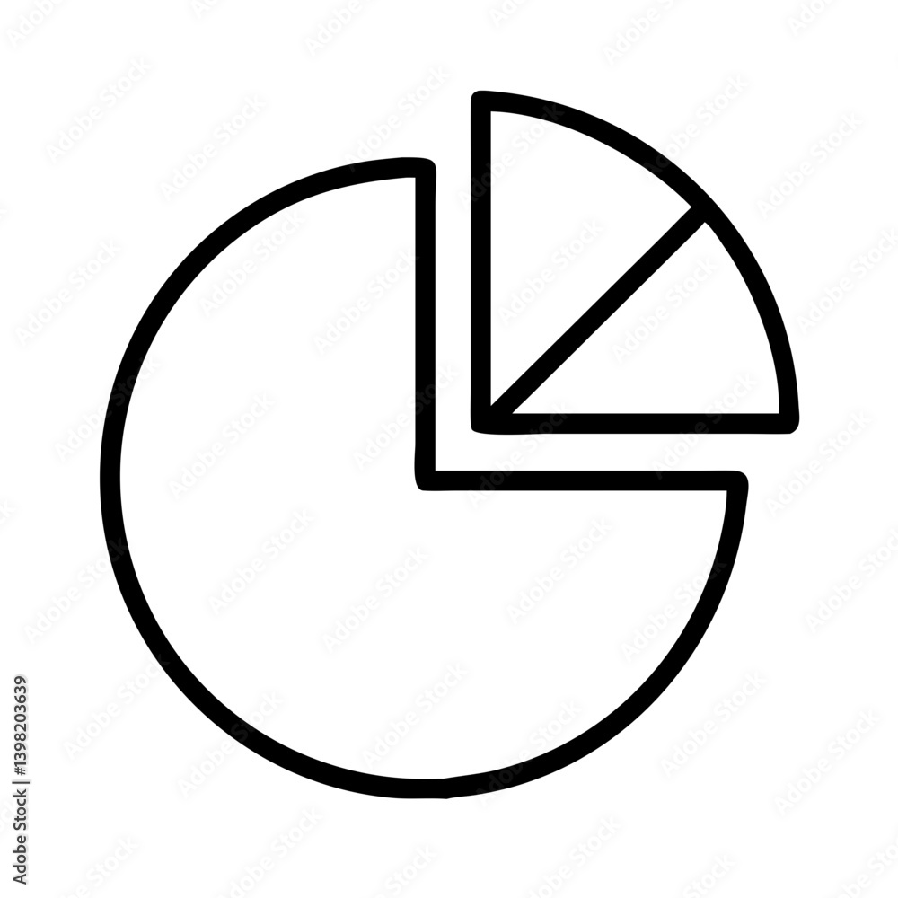 Aufkleber pie chart diagram infographic business data analysis graph report presentation icon