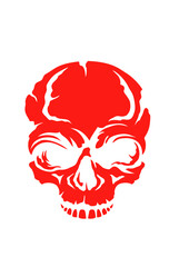 Tete de mort halloween crane humain