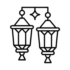 Ramadan kareem lanterns vector illustration for islamic holidays and decoration