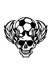 foot tete de mort football aile crane logo club