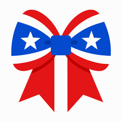 Patriotic USA flag button badge symbol with red white and blue stars illustration