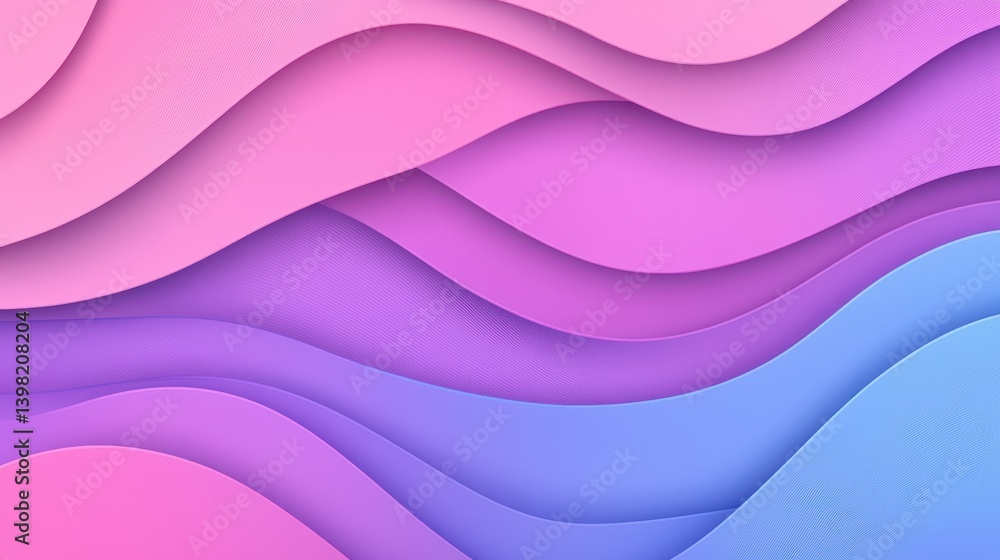 Aufkleber colorful wavy background design with abstract shapes and vibrant colors for modern visual projects