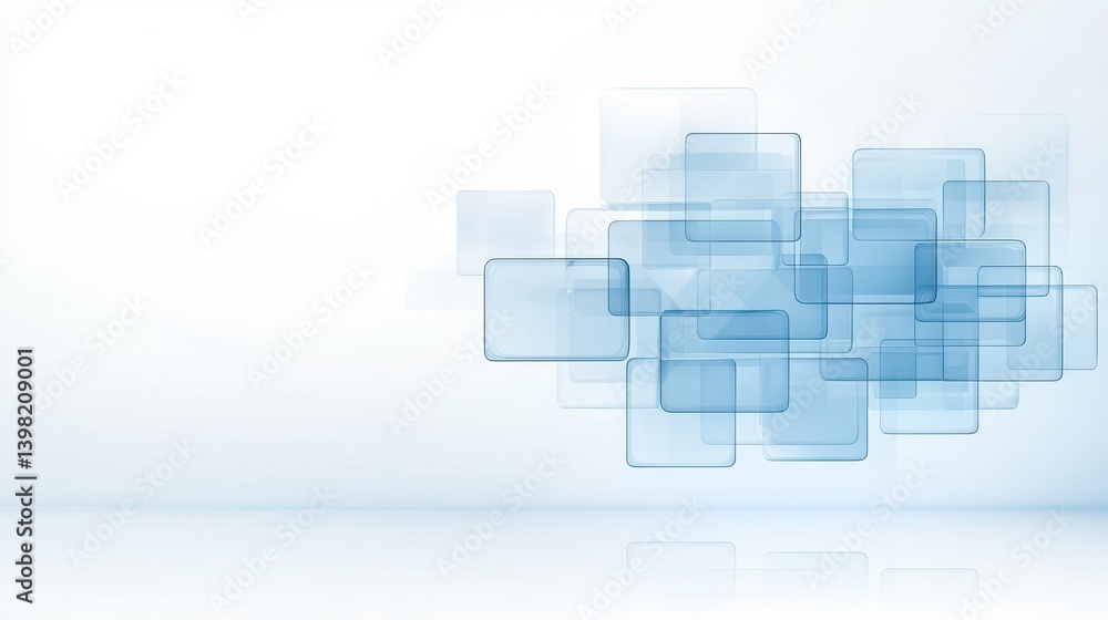 Poster abstract blue background with square pattern, modern and textured design for digital print media