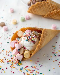 Obraz premium ice cream with chocolate