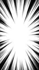 Naklejka premium Abstract black and white comic style explosion
