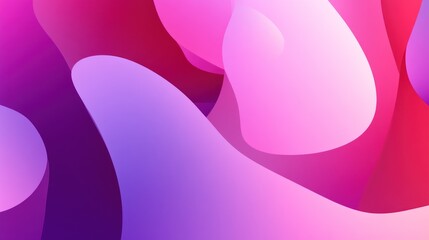 Abstract Gradient Shapes, A Mesmerizing Blend of Pink, Purple and Red