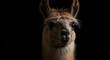 Studio Portrait of a Llama with Soft Lighting