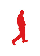 homme marche silhouette dessin