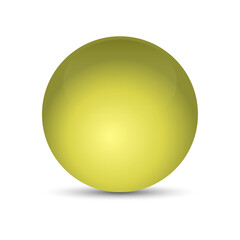 Glass sphere, 3D ball shiny.