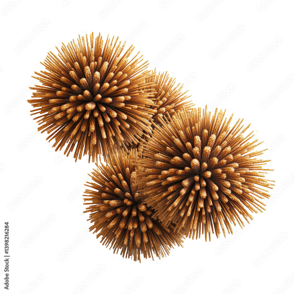 Aufkleber three distinct varieties of a green plant displayed together in a natural setting showcasing their u
