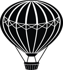 Naklejka premium hot air balloon icon, hot air balloon with basket icon illustration on white background.