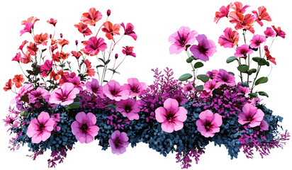 Botanical ornamental plants, vibrant flower colours, flowery vector art, colorful garden illustration, decorative nature design, spring floral background, exotic plant elements