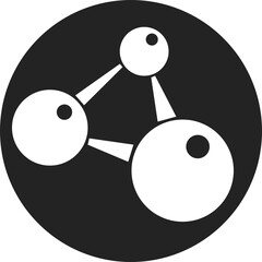 Atomic Model Vector Icon Stock Illustration