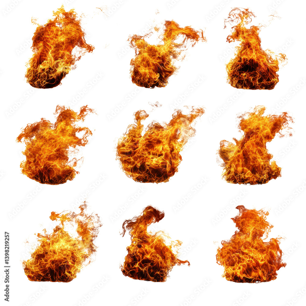 Poster a fiery display of flames dancing vividly against a dark background creating an intense and dramatic