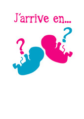 Obraz premium arrive mois ajouter bebe fille gars interrogation enceinte naissance