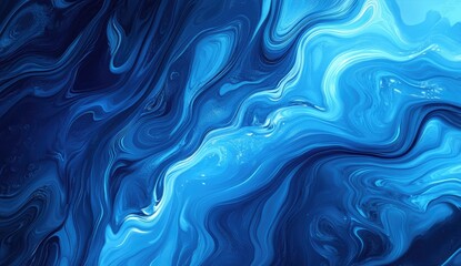 Obraz premium Abstract Fluid Blue Patterns