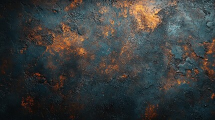 Dark Moody Rust Texture Background:  Intense Oxidized Metal Surface