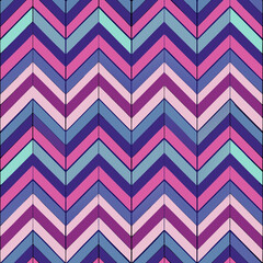Seamless Chevron Zigzag Pattern in Pink and Purple Tones
