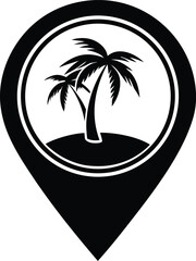 location pin map icon, location map with traveling icon on white background.