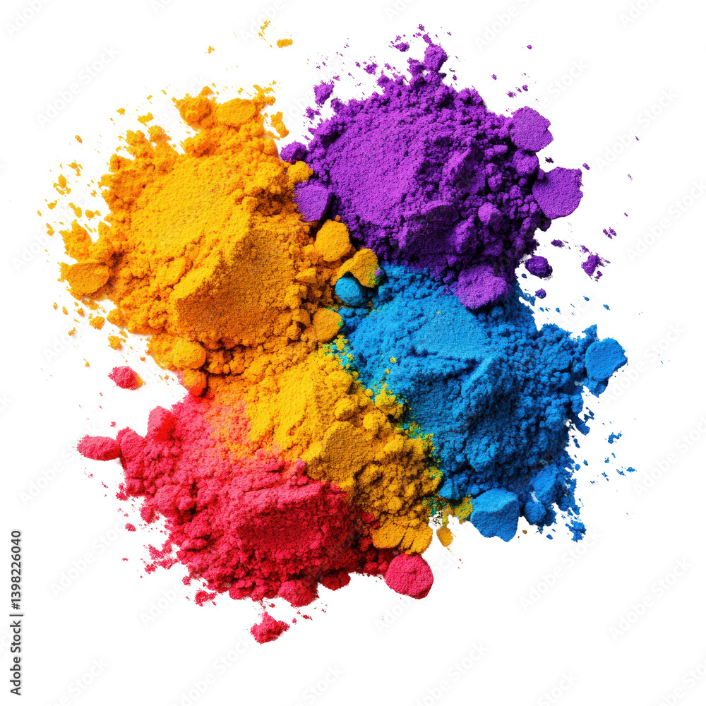 Aufkleber a bunch of different colored powders piled together creating a vibrant and colorful display for arti