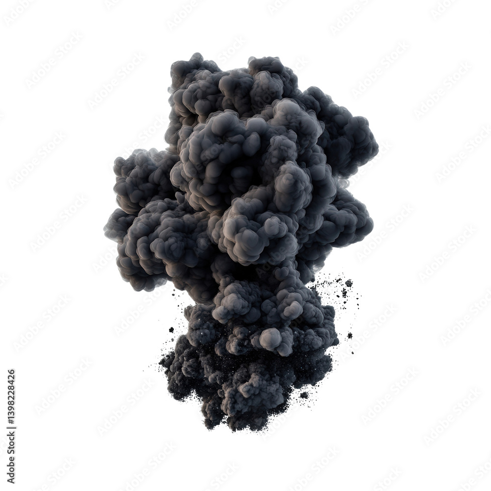 Aufkleber billowing smoke creating an abstract and atmospheric effect in a dark background evoking mystery and