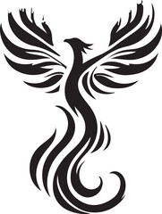 Fototapeta premium Phoenix Rising Flames Logo Vector