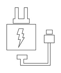 Charger icon with thin outline