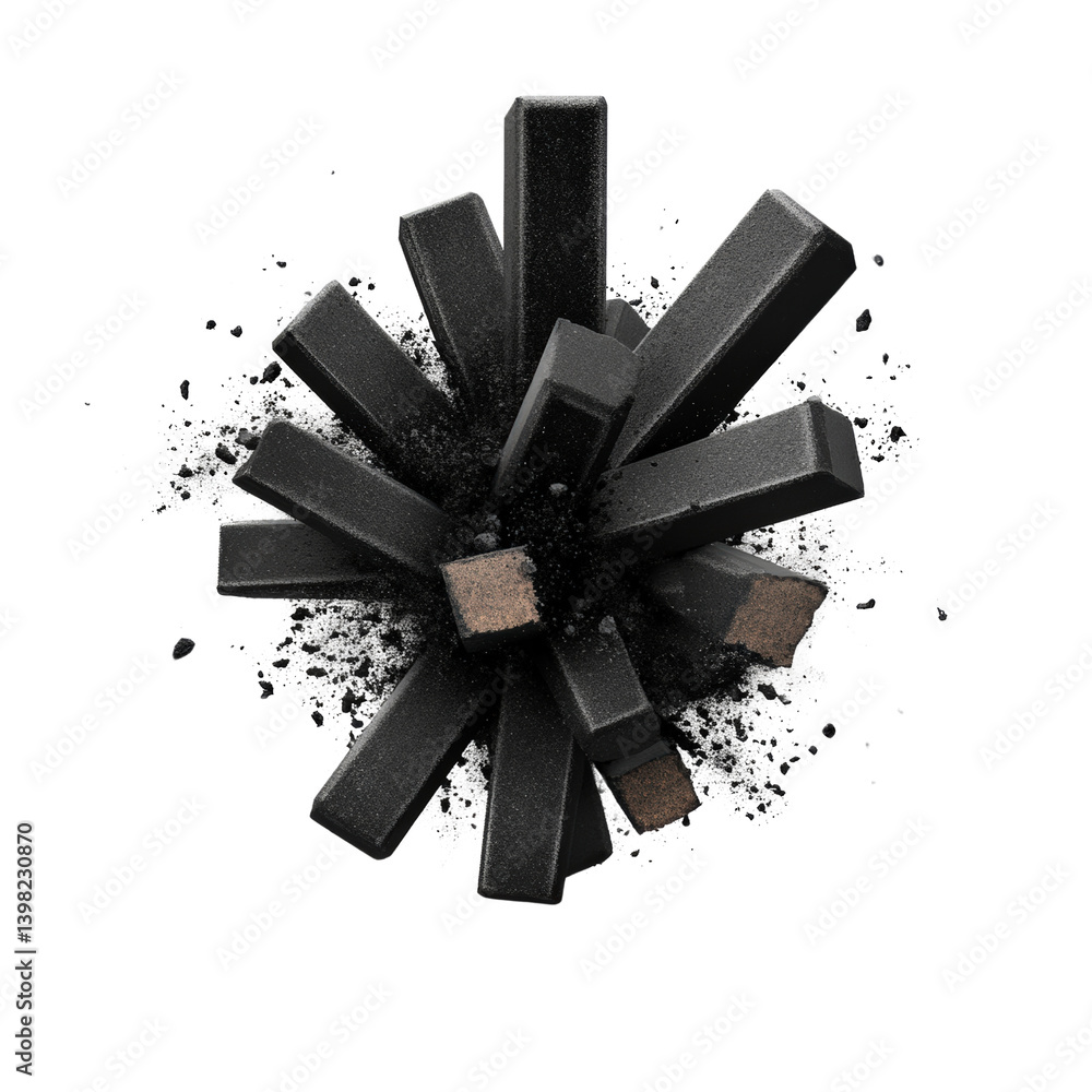Aufkleber elegant black and white chocolate bar with intricate design and texture set against a simple light b
