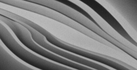 Fototapeta premium Monochrome abstract design of overlapping curved and wavy lines.