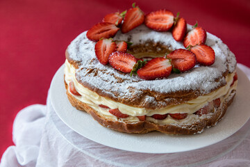 Delightful homemade strawberry cake perfect for spring gatherings and celebrations with fresh strawberries and creamy frosting