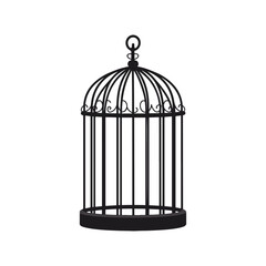 Bird cage, vector, transparent background