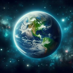 Fototapeta premium earth and moon