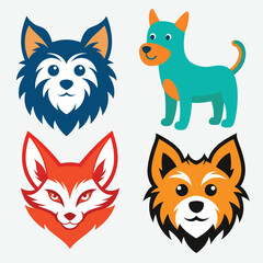 Portrait photo of an adorable mongrel dog isolated on white