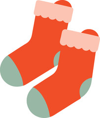 red sock isolated on white background