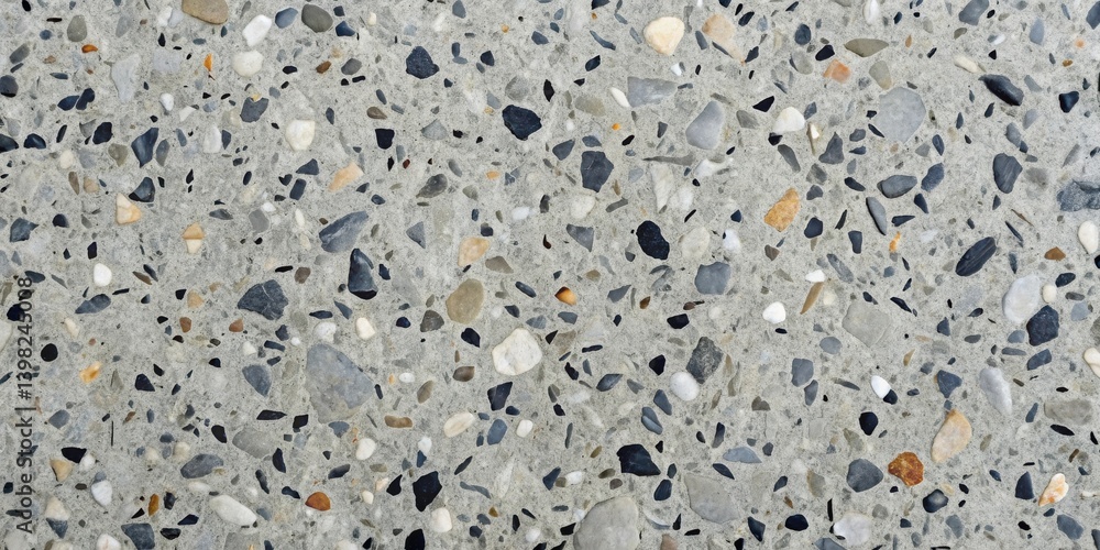 Poster a textured surface of aggregate embedded in cement a detailed close-up view