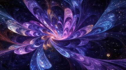 Abstract digital illustration depicting a glowing