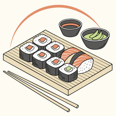 set of sushi