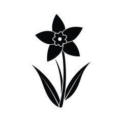 black and white illustration simple floral design