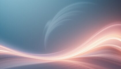 Obraz premium Dynamic light waves abstract artwork digital art soft color gradient aesthetic view conceptual design for modern spaces