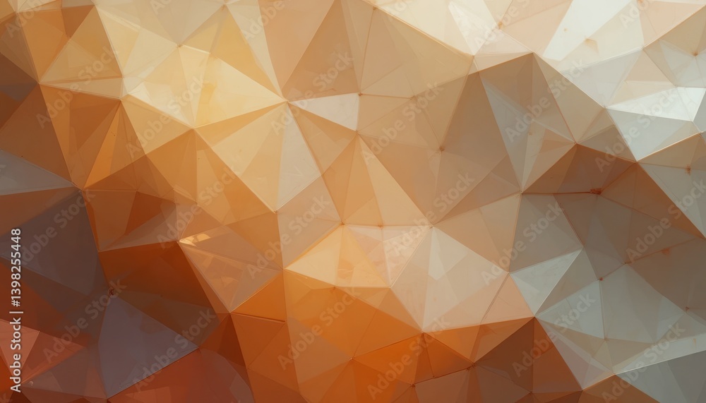 Poster geometric pattern design abstract background digital art warm tones close-up view modern aesthetic f