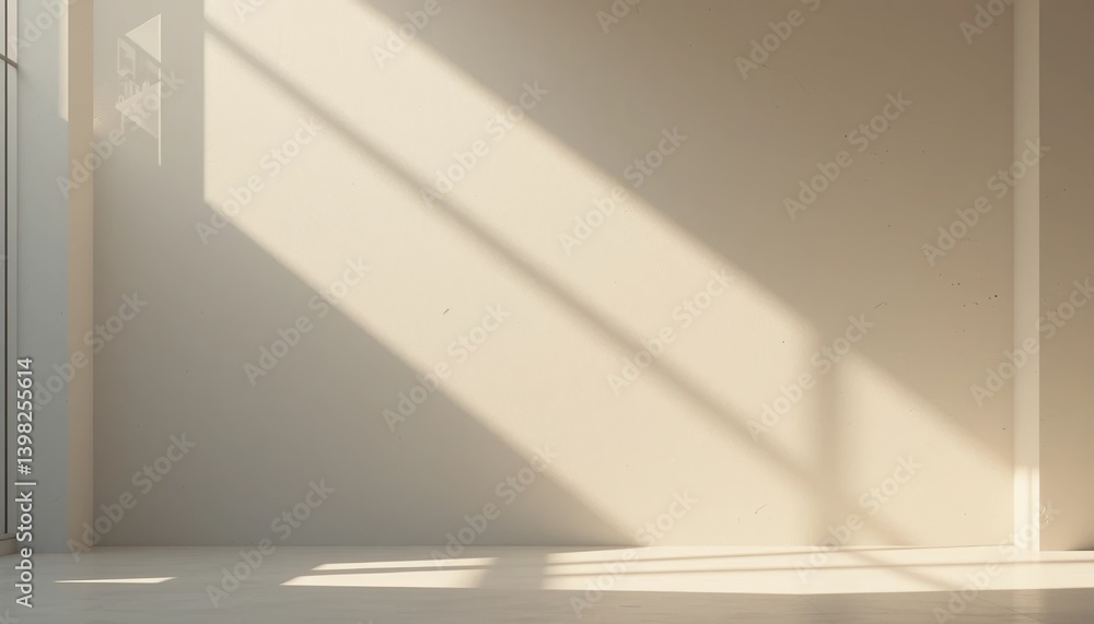 Poster captivating light and shadow play in an empty modern space urban location abstract imagery bright en