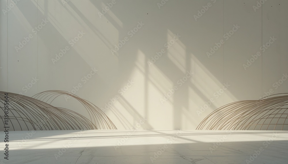 Poster artistic shadows and unique structures modern gallery space photography minimalist environment side 