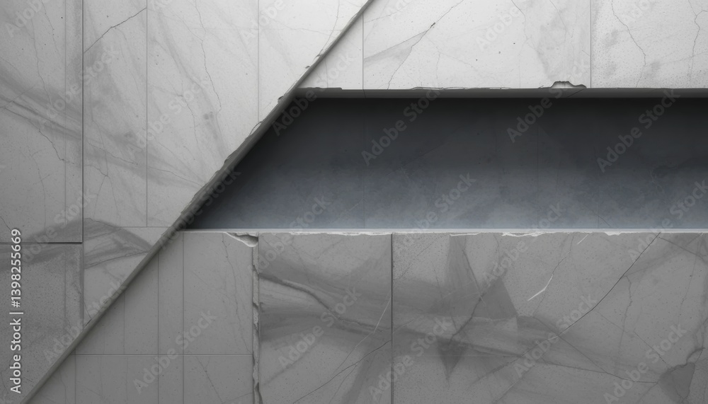 Poster dynamic concrete wall design modern architecture structure photography urban environment angled view
